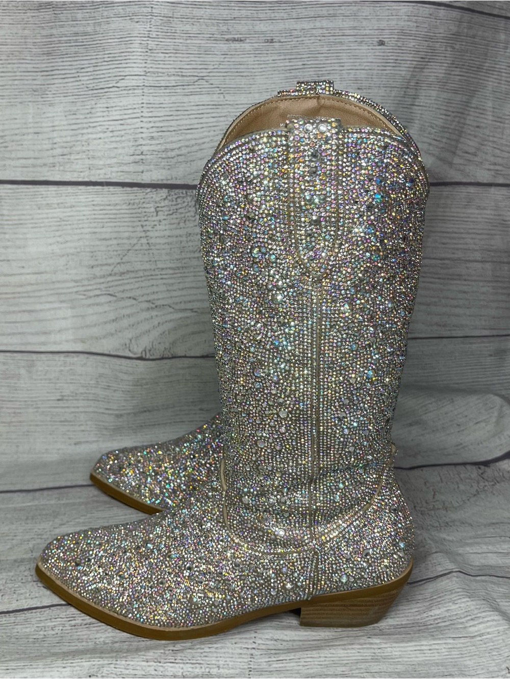 Madden Girl Women’s 8 Redford Rhinestone Western Boots - Picture 3 of 8